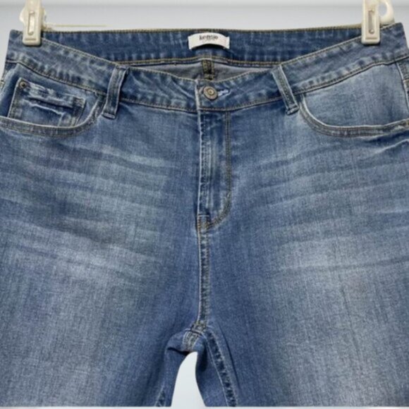 Kensie Distressed Ripped Skinny Jeans Size 14 | Blue Denim Stretch Y2K - Picture 6 of 12